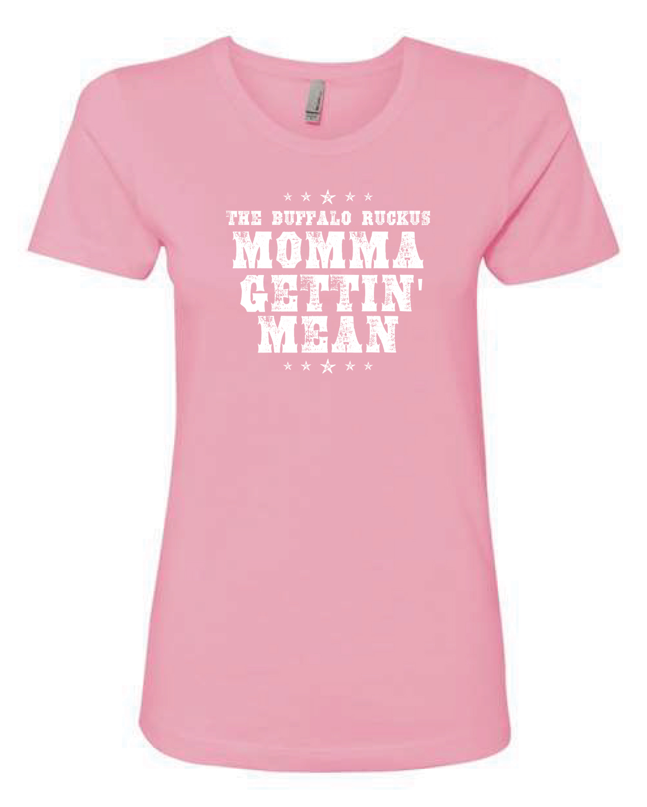Momma Gettin' Mean tee, pink